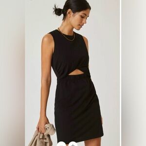 Anthropologie Black Cut Out Dress LP